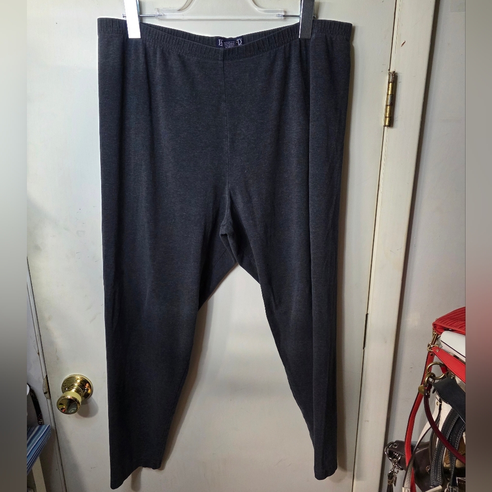 Lands' End Charcoal Gray Leggings Plus Size 2X 20W-22W, Inseam 26"